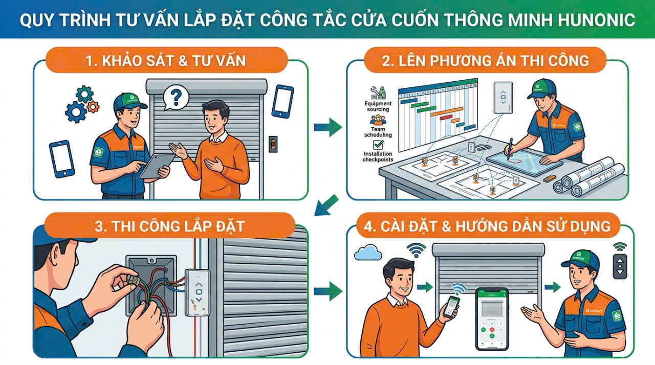 Lắp đặt điện thông minh hunonic
