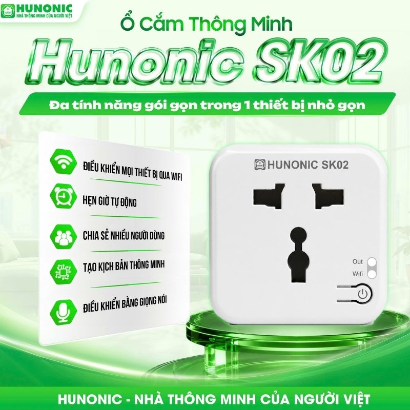 Ổ Cắm Thông Minh Hunonic SK02 – Biến Thiết Bị Thường Thành Thiết Bị Thông Minh 2 1TINH NANG HUNONIC SK02