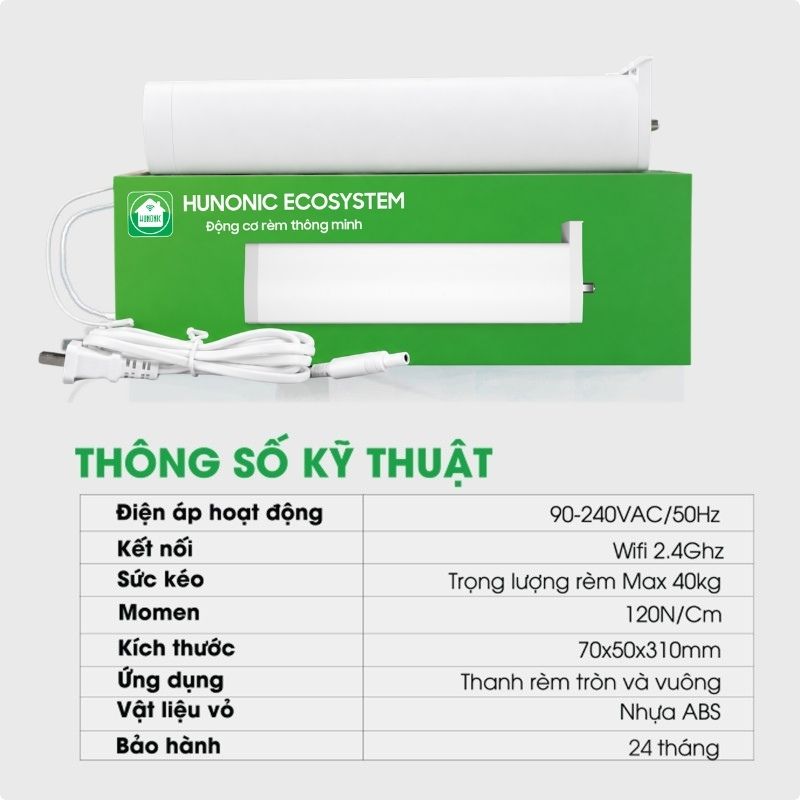 Động cơ rèm wifi thông minh Hunonic Ecosystem điều khiển từ xa 4 dong co rem hunonic ecosystem web1