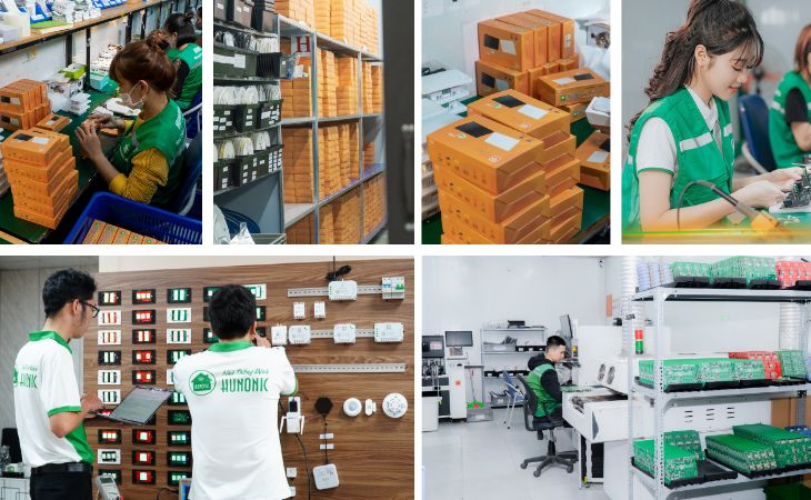 Nút Bấm Cửa Cuốn Điều Khiển Từ Xa Hunonic NEO R4 4 grid cua cuon