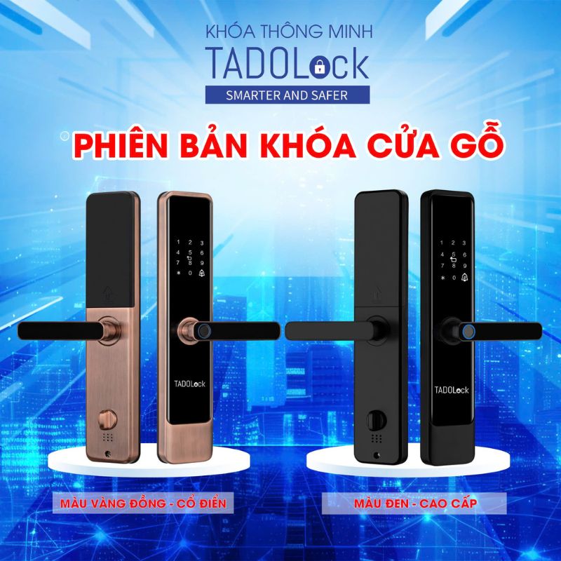 KHÓA THÔNG MINH TADOLock Cửa gỗ 3 khoa thong minh01