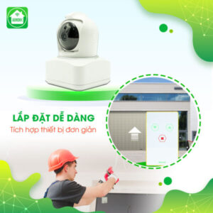 lắp đặt công tắc cửa cuốn hunonic trắng