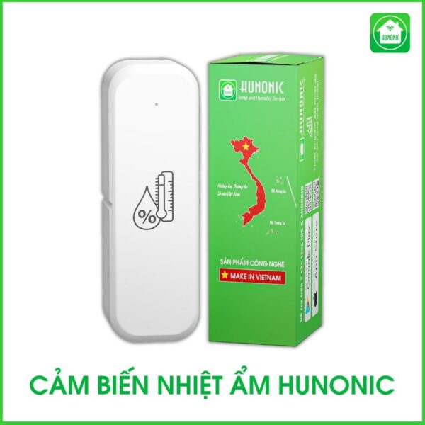Cảm Biến Nhiệt Ẩm Bluetooth Hunonic - Kiểm Soát Môi Trường Qua Điện Thoại 1 cảm biến nhệt ẩm Hunonic