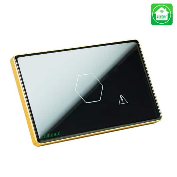 Công Tắc Chống Giật Bình Nóng Lạnh Wifi Thông Minh Hunonic 2 cong tac chong giat hunonic mau den