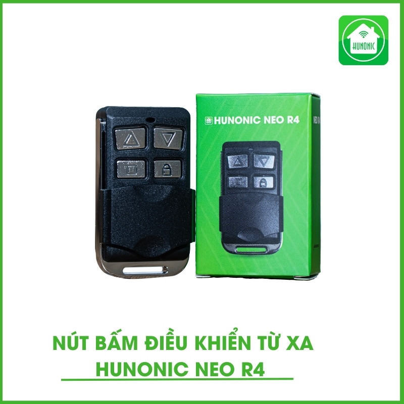 Nút Bấm Cửa Cuốn Điều Khiển Từ Xa Hunonic NEO R4 1 nút bấm điều khiển từ xa hunonic neo r4