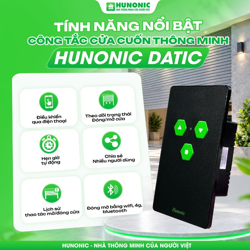 Công Tắc Cửa Cuốn Hunonic Datic HNDoor - C 3 tinh nang hunonic datic door c3